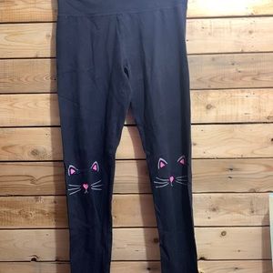 justice girls leggings have cats on the knees
